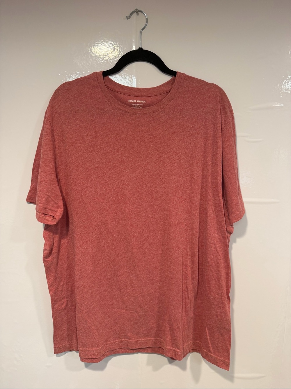 Men's Heather Red Banana Republic Crew Neck T-Shirt